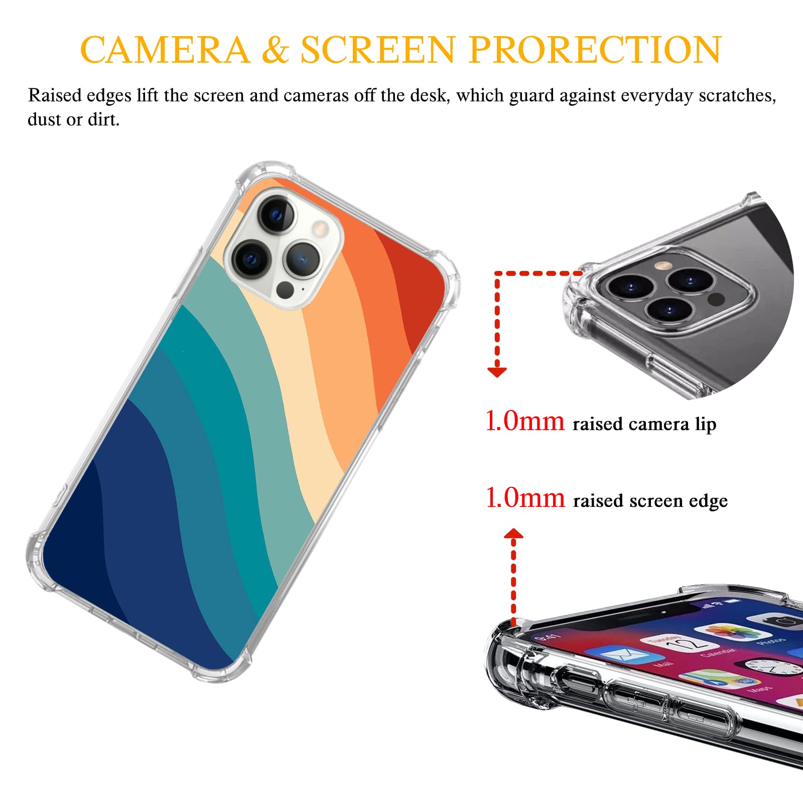 Amazon.com: Ospavbinez Retro 70s Color Palette Case Compatible